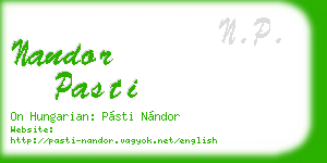 nandor pasti business card